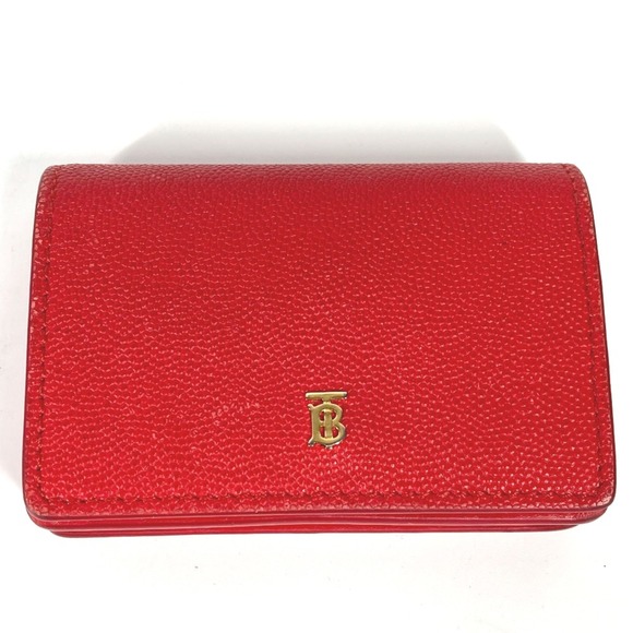 Burberry Wallet Compact Wallet Folded wallet Red - Picture 1 of 10